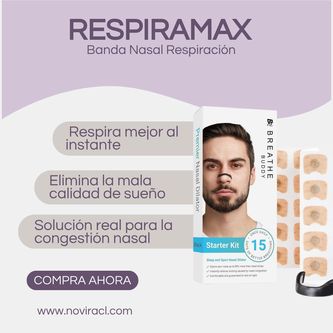 RespiraMax Banda Nasal Respiración✨