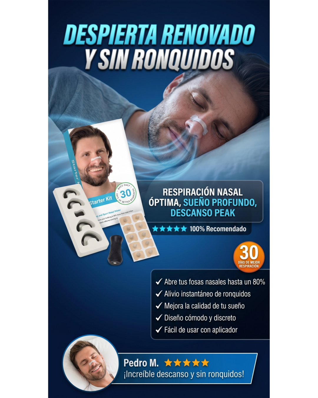 RespiraMax Banda Nasal Respiración✨